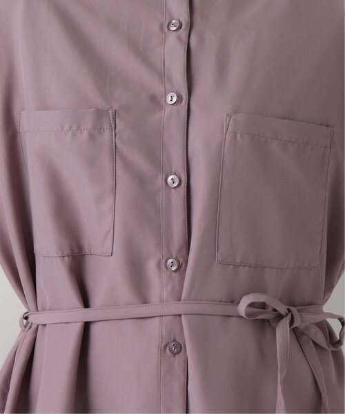 frames RAY CASSIN（フレームスレイカズン）の「バンドカラー両ポケシャツワンピース（シャツワンピース・レディース・ラベンダー/グレイッシュベージュ/グレー系/ブラウン系・FREE）」の10枚目の写真