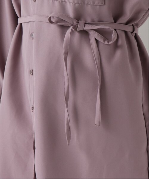 frames RAY CASSIN（フレームスレイカズン）の「バンドカラー両ポケシャツワンピース（シャツワンピース・レディース・ラベンダー/グレイッシュベージュ/グレー系/ブラウン系・FREE）」の6枚目の写真
