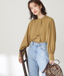 N.（N. Natural Beauty Basic） | ◆ボウタイ風ロングスリーブブラウス(シャツ/ブラウス)