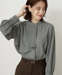 N.（N. Natural Beauty Basic） | ◆ボウタイ風ロングスリーブブラウス(シャツ/ブラウス)