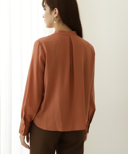 N.（N. Natural Beauty Basic）（エヌエヌナチュラルビューティーベーシック）の「◆ボウタイ風ロングスリーブブラウス（シャツ/ブラウス・レディース・ベージュ/オレンジ/ホワイト系その他/グレー/イエロー/グリーン・MEDIUM）」の10枚目の写真