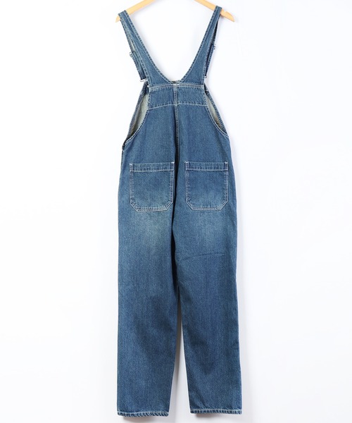 FREE GATE(フリーゲート)の「FREE GATE スラブデニム フロントジップ ワイドシルエット オーバーオール サロペット(サロペット/オーバーオール・メンズ・ネイビー/ブルー/ストライプ・SS/S/M/XL/L)」の14枚目の写真