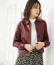 KEITH ボルドー レザージャケット レディース