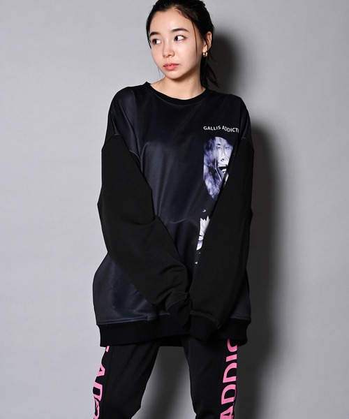 GALLIS ADDICTION（ガリスアディクション）の「GA RANDOM-PHOTO CREW/ランダムフォト トレーナー（スウェット・メンズ・ホワイト/ブラック・M/L）」の6枚目の写真