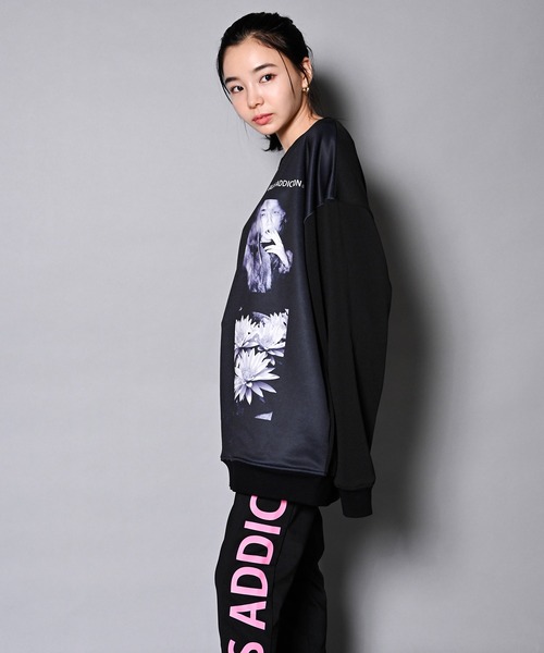 GALLIS ADDICTION（ガリスアディクション）の「GA RANDOM-PHOTO CREW/ランダムフォト トレーナー（スウェット・メンズ・ホワイト/ブラック・M/L）」の8枚目の写真