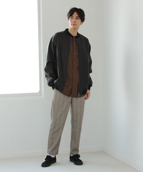 LAKOLE(ラコレ)の「フェイクレザーリブブルゾン / 228848(ブルゾン・メンズ・ブラック・MEDIUM/LARGE)」の11枚目の写真