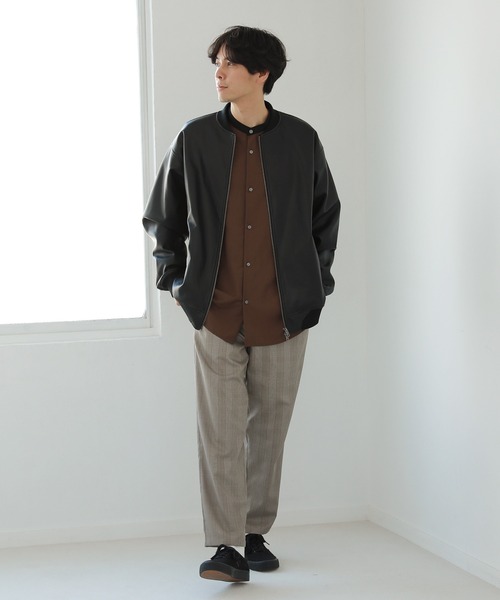 LAKOLE(ラコレ)の「フェイクレザーリブブルゾン / 228848(ブルゾン・メンズ・ブラック・MEDIUM/LARGE)」の14枚目の写真