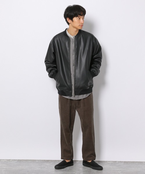 LAKOLE(ラコレ)の「フェイクレザーリブブルゾン / 228848(ブルゾン・メンズ・ブラック・MEDIUM/LARGE)」の12枚目の写真