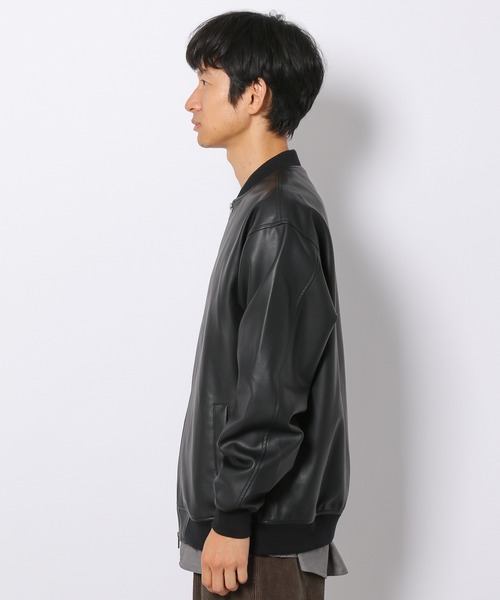 LAKOLE(ラコレ)の「フェイクレザーリブブルゾン / 228848(ブルゾン・メンズ・ブラック・MEDIUM/LARGE)」の15枚目の写真