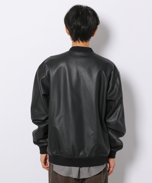 LAKOLE(ラコレ)の「フェイクレザーリブブルゾン / 228848(ブルゾン・メンズ・ブラック・MEDIUM/LARGE)」の8枚目の写真