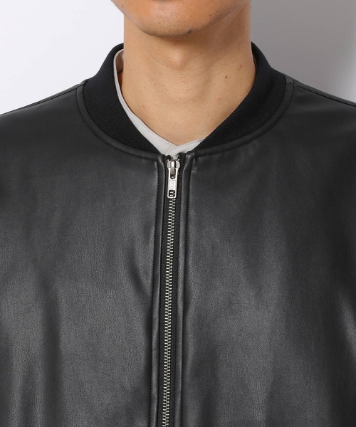 LAKOLE(ラコレ)の「フェイクレザーリブブルゾン / 228848(ブルゾン・メンズ・ブラック・MEDIUM/LARGE)」の17枚目の写真