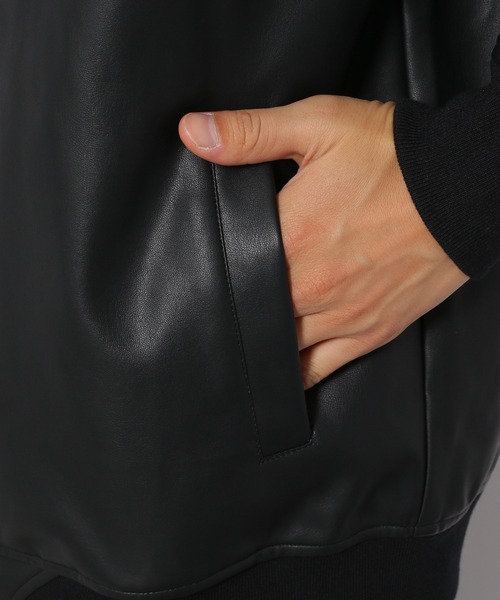 LAKOLE(ラコレ)の「フェイクレザーリブブルゾン / 228848(ブルゾン・メンズ・ブラック・MEDIUM/LARGE)」の18枚目の写真