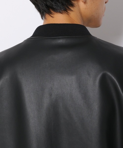 LAKOLE(ラコレ)の「フェイクレザーリブブルゾン / 228848(ブルゾン・メンズ・ブラック・MEDIUM/LARGE)」の10枚目の写真