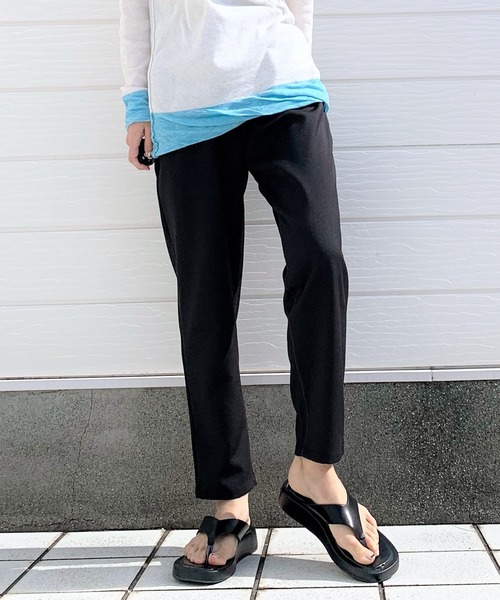 Q（キュー）の「ウォッシャブルツイルイージーパンツ（その他パンツ・レディース・ブラック/ベージュ/ピンク/ブラック系その他/ダークカーキ/アイボリー・MEDIUM）」の4枚目の写真