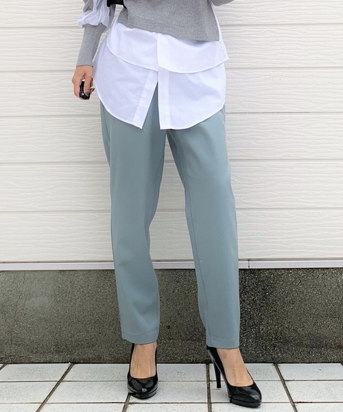 Q（キュー）の「ウォッシャブルツイルイージーパンツ（その他パンツ・レディース・ブラック/ベージュ/ピンク/ブラック系その他/ダークカーキ/アイボリー・MEDIUM）」の6枚目の写真