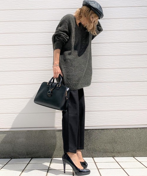 Q（キュー）の「ウォッシャブルツイルイージーパンツ（その他パンツ・レディース・ブラック/ベージュ/ピンク/ブラック系その他/ダークカーキ/アイボリー・MEDIUM）」の22枚目の写真