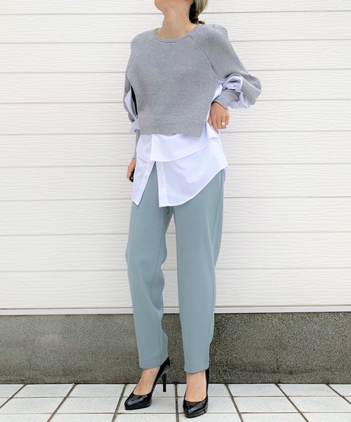 Q（キュー）の「ウォッシャブルツイルイージーパンツ（その他パンツ・レディース・ブラック/ベージュ/ピンク/ブラック系その他/ダークカーキ/アイボリー・MEDIUM）」の9枚目の写真