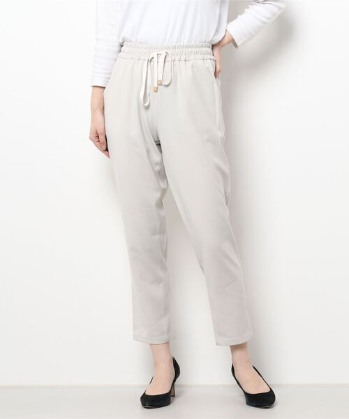 Q（キュー）の「ウォッシャブルツイルイージーパンツ（その他パンツ・レディース・ブラック/ベージュ/ピンク/ブラック系その他/ダークカーキ/アイボリー・MEDIUM）」の13枚目の写真