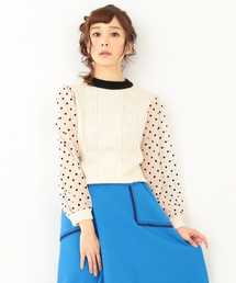 CAROLINA GLASER | 【装苑 4月号 掲載】CAROLINA GLASER / ドットチュール プルオーバー(ニット/セーター)