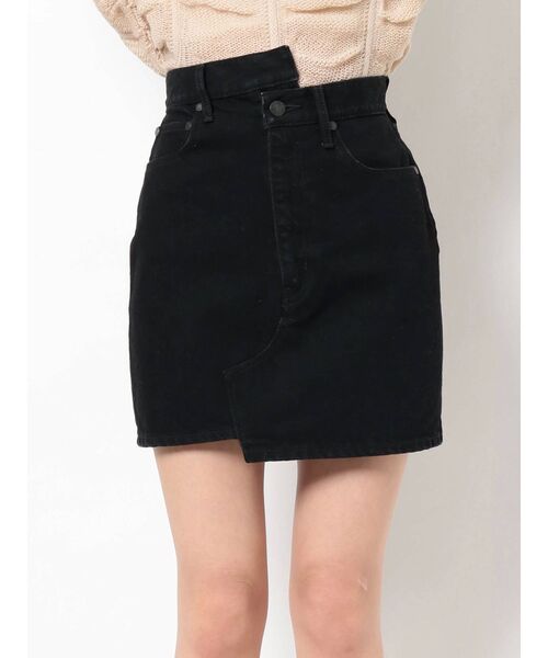 EMODA（エモダ）の「スウィッチングデニムスカート（スカート・レディース・グレー/ブラック・MEDIUM/SMALL）」の6枚目の写真