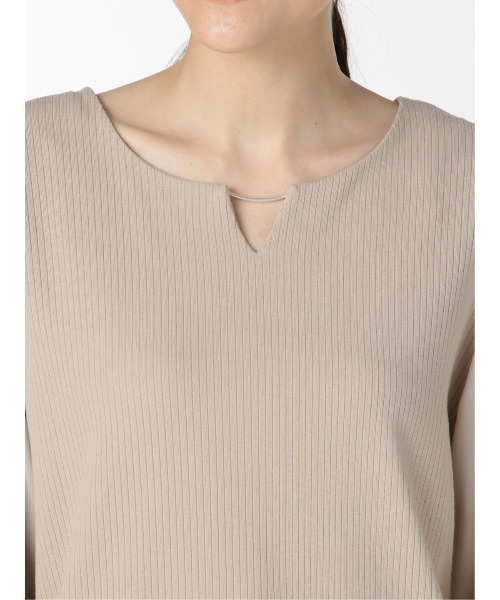 m.f.editorial(エムエフエディトリアル)の「エムエフエディトリアルレディース/m.f.editorial:Women テレコレース ドッキング長袖プルオーバー(Tシャツ/カットソー・レディース・ベージュ/ホワイト・LARGE/MEDIUM)」の18枚目の写真