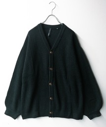 アクリルバルキーニット 畔 ボリューム袖 カーディガン/レディース メンズ
