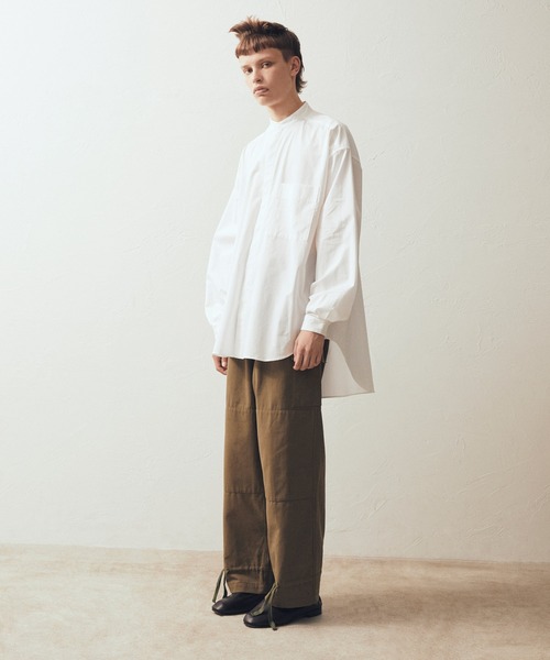 AIMNAIM（エイムネイム）の「THOMAS MASON BAND COLLAR SHIRTS（シャツ/ブラウス・メンズ・オフホワイト/サンドベージュ/その他1/ライトグレー・MEDIUM/LARGE）」の13枚目の写真