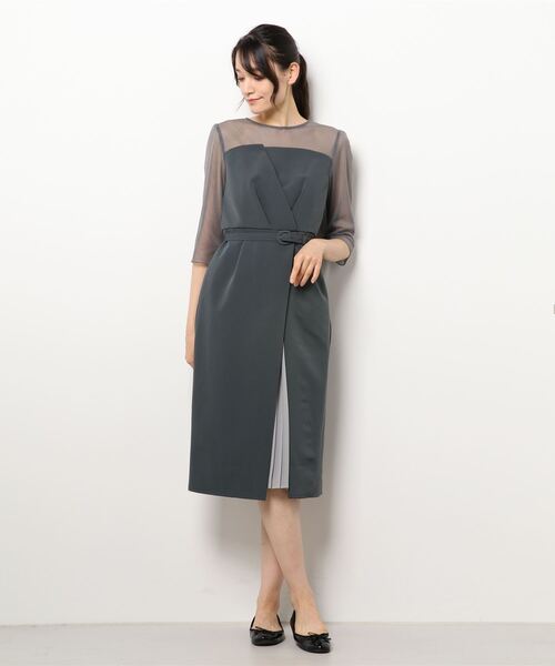 form forma（フォルムフォルマ）の「ビスチェデザインIラインワンピース（ドレス・レディース・ダークグレー/ネイビー・9号）」の18枚目の写真