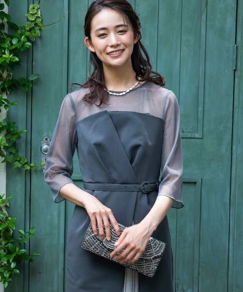 form forma（フォルムフォルマ）の「ビスチェデザインIラインワンピース（ドレス・レディース・ダークグレー/ネイビー・9号）」の13枚目の写真