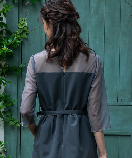 form forma（フォルムフォルマ）の「ビスチェデザインIラインワンピース（ドレス・レディース・ダークグレー/ネイビー・9号）」の16枚目の写真