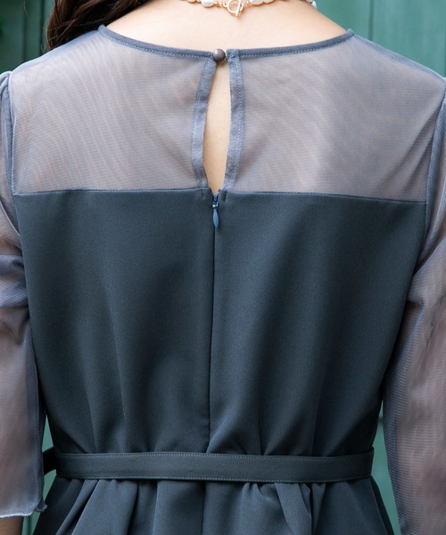 form forma（フォルムフォルマ）の「ビスチェデザインIラインワンピース（ドレス・レディース・ダークグレー/ネイビー・9号）」の17枚目の写真