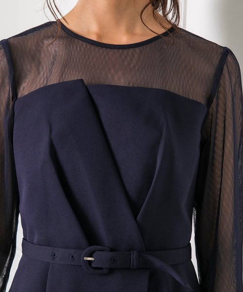 form forma（フォルムフォルマ）の「ビスチェデザインIラインワンピース（ドレス・レディース・ダークグレー/ネイビー・9号）」の6枚目の写真