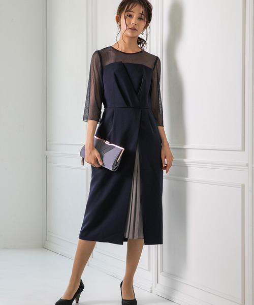 form forma（フォルムフォルマ）の「ビスチェデザインIラインワンピース（ドレス・レディース・ダークグレー/ネイビー・9号）」の9枚目の写真