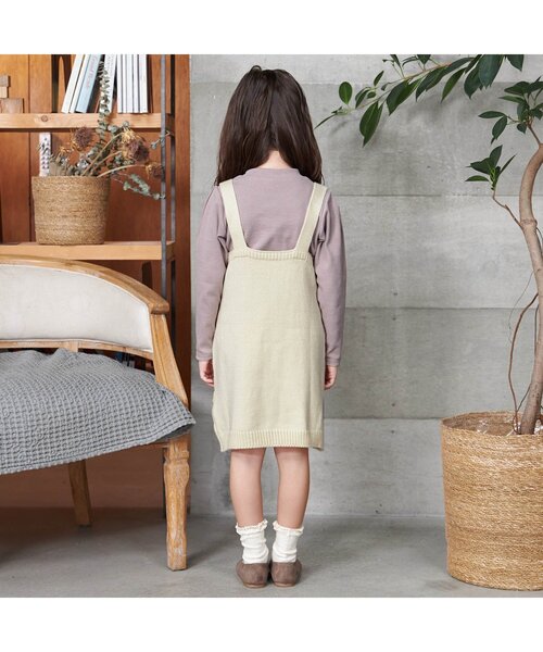apres les cours（アプレレクール）の「WEB限定２Pセットニットワンピ（ワンピース・キッズ・アイボリー/サックスブルー/ブラウン・80/90/120/100/110/140/130）」の5枚目の写真
