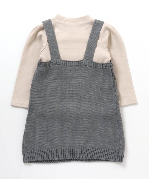 apres les cours（アプレレクール）の「WEB限定２Pセットニットワンピ（ワンピース・キッズ・アイボリー/サックスブルー/ブラウン・80/90/120/100/110/140/130）」の14枚目の写真