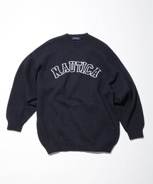 NAUTICA | NAUTICA/ノーティカ Arch Logo Jacquard Sweater/アーチロゴ ジャカードセーター(ニット/セーター)