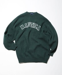 NAUTICA | NAUTICA/ノーティカ Arch Logo Jacquard Sweater/アーチロゴ ジャカードセーター(ニット/セーター)