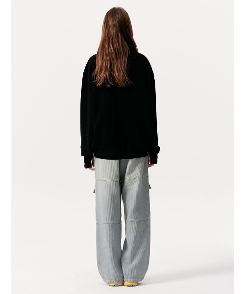 KIRSH（キルシー）の「A'GEM/9 × .kom『KIRSH/キルシー』ARCH LOGO HALF ZIPUP/アーチロゴ ハーフジップ スウェットシャツ（スウェット・レディース・ブラック/グレー・FREE）」の8枚目の写真