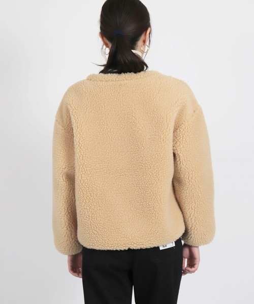 D.M.G.（ドミンゴ）の「[D.M.G / ディーエムジー]　レトロフリースボアブルゾン（ブルゾン・レディース・ブラック/ベージュ・FREE）」の5枚目の写真