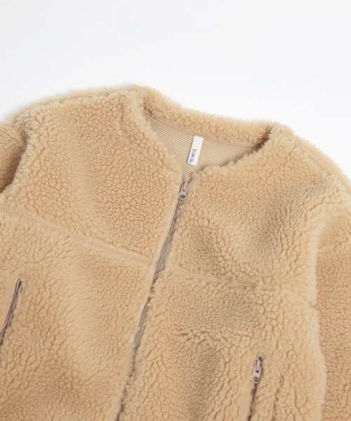 D.M.G.（ドミンゴ）の「[D.M.G / ディーエムジー]　レトロフリースボアブルゾン（ブルゾン・レディース・ブラック/ベージュ・FREE）」の12枚目の写真