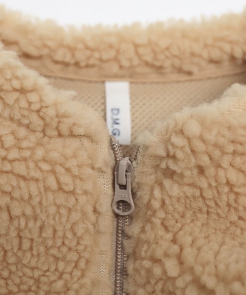 D.M.G.（ドミンゴ）の「[D.M.G / ディーエムジー]　レトロフリースボアブルゾン（ブルゾン・レディース・ブラック/ベージュ・FREE）」の14枚目の写真