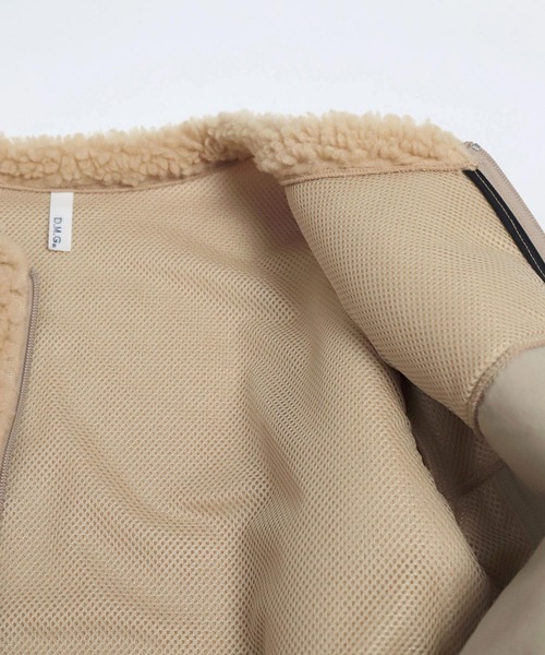 D.M.G.（ドミンゴ）の「[D.M.G / ディーエムジー]　レトロフリースボアブルゾン（ブルゾン・レディース・ブラック/ベージュ・FREE）」の15枚目の写真