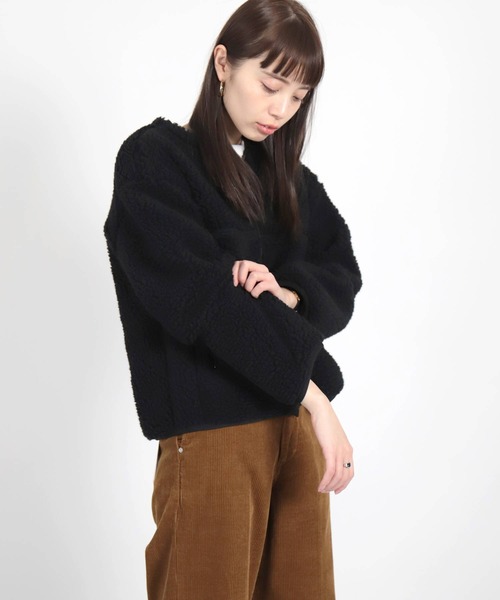 D.M.G.（ドミンゴ）の「[D.M.G / ディーエムジー]　レトロフリースボアブルゾン（ブルゾン・レディース・ブラック/ベージュ・FREE）」の16枚目の写真