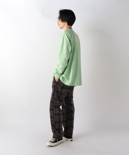 GLOSTER（グロスター）の「【GLOSTER/グロスター】オーバーサイズ ロングスリーブTシャツ ビックシルエット ドロップショルダー クルーネック 無地（Tシャツ/カットソー・メンズ・ホワイト/チャコールグレー/ブルー/ミント・MEDIUM/LARGE）」の15枚目の写真