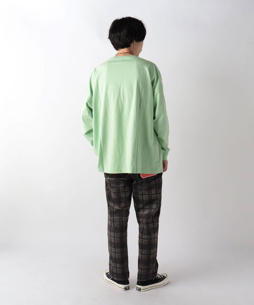 GLOSTER（グロスター）の「【GLOSTER/グロスター】オーバーサイズ ロングスリーブTシャツ ビックシルエット ドロップショルダー クルーネック 無地（Tシャツ/カットソー・メンズ・ホワイト/チャコールグレー/ブルー/ミント・MEDIUM/LARGE）」の13枚目の写真