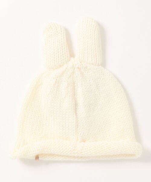 petit main（プティマイン）の「【miffy】ニット帽（ニットキャップ/ビーニー・キッズ・チャコール/アイボリー・54cm/50cm/52cm）」の3枚目の写真