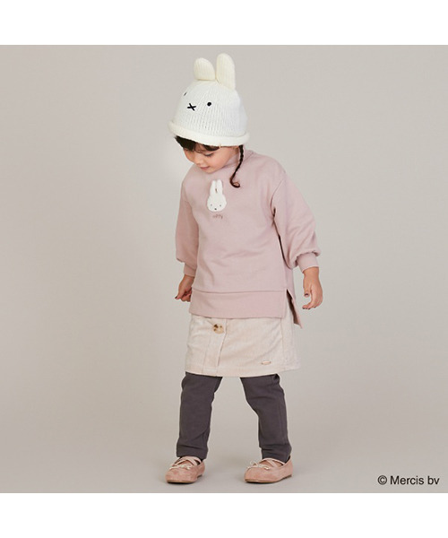 petit main（プティマイン）の「【miffy】ニット帽（ニットキャップ/ビーニー・キッズ・チャコール/アイボリー・54cm/50cm/52cm）」の4枚目の写真