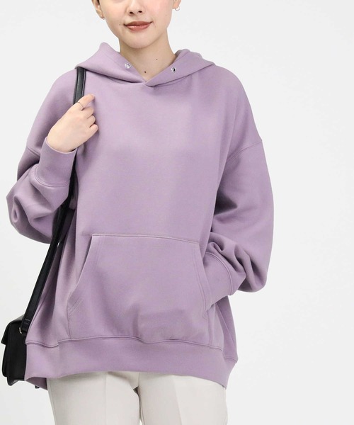 HONEYSUCKLE ROSE(ハニーサックルローズ)の「【HONEYSUCKLE ROSE】ポンチビッグパーカー(パーカー・レディース・オフホワイト/イエロー/ダークグレー/グリーン/ピンク/ベージュ・M/L)」の18枚目の写真