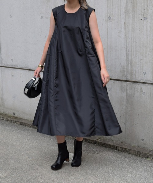 Marient（マリエント）の「サテンタックドレスOP/ワンピース/オケージョン（ドレス・レディース・ブラック・FREE）」の9枚目の写真