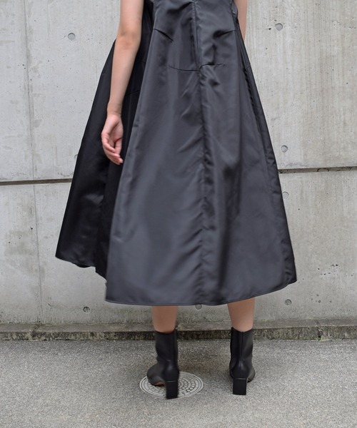 Marient（マリエント）の「サテンタックドレスOP/ワンピース/オケージョン（ドレス・レディース・ブラック・FREE）」の10枚目の写真